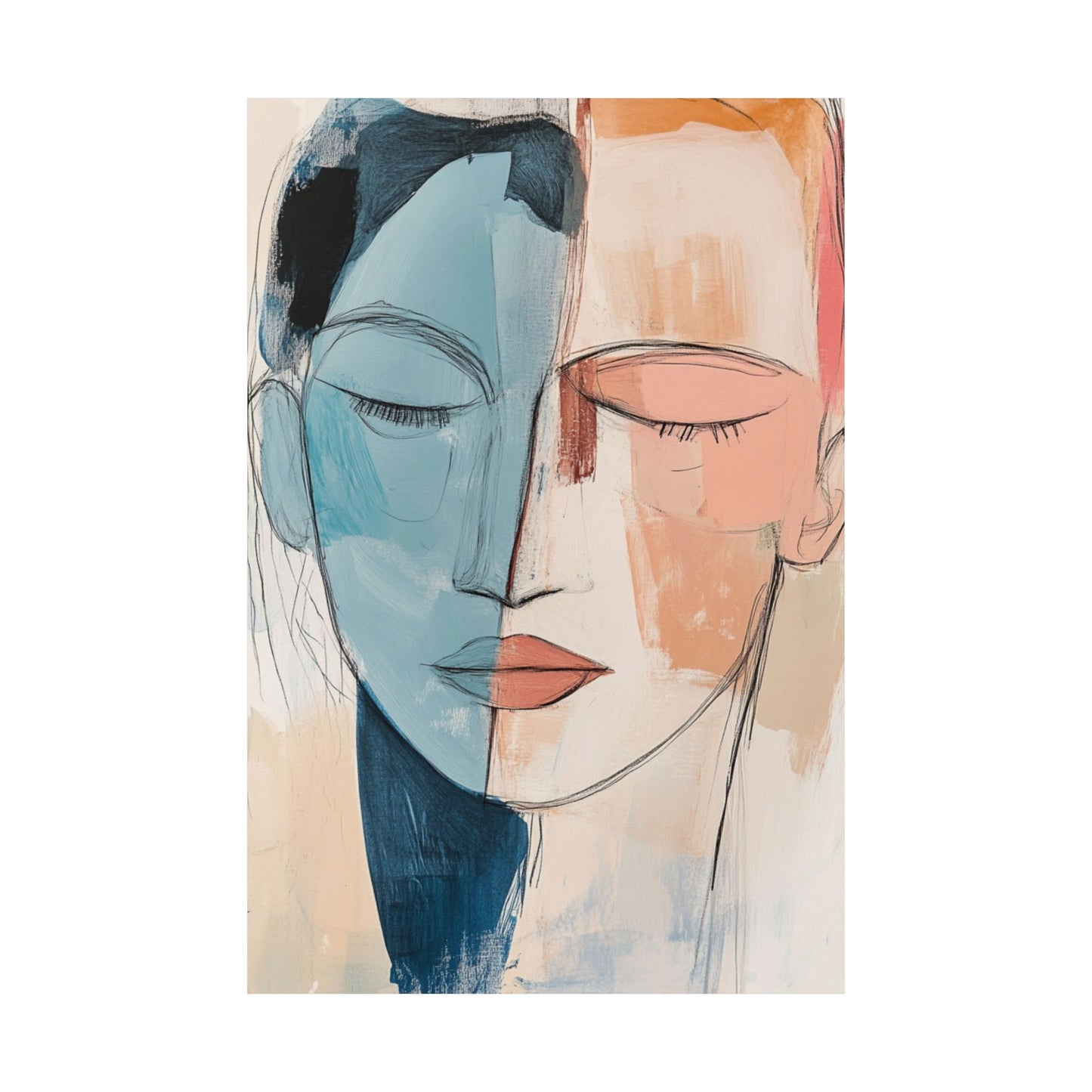 Dual Tone Face Poster