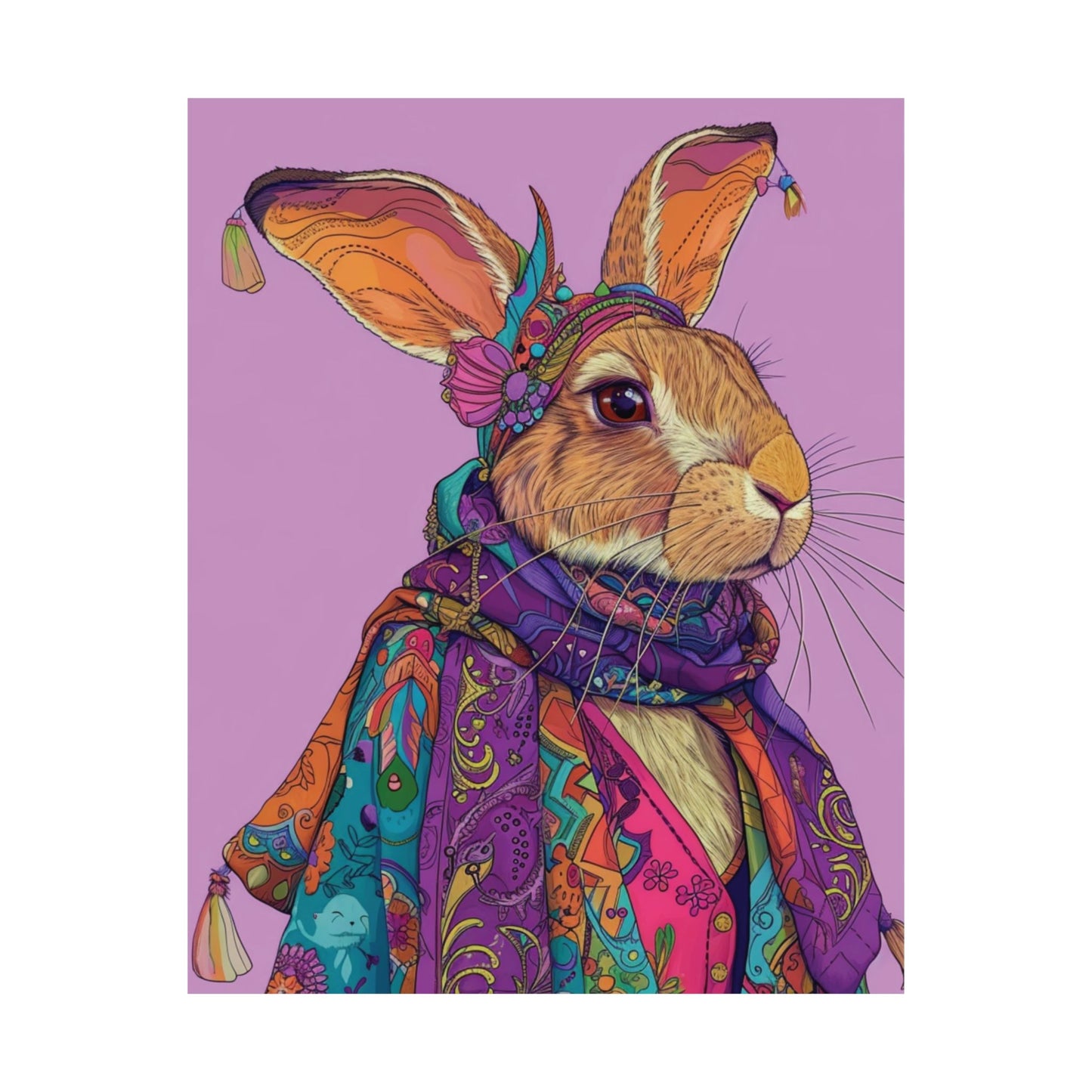 Boho Bunny Printed Poster