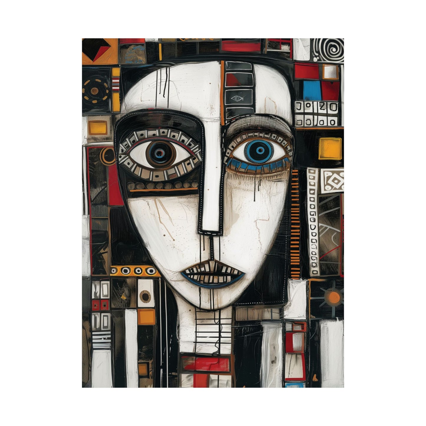 21: Abstract Cubist Printed Poster