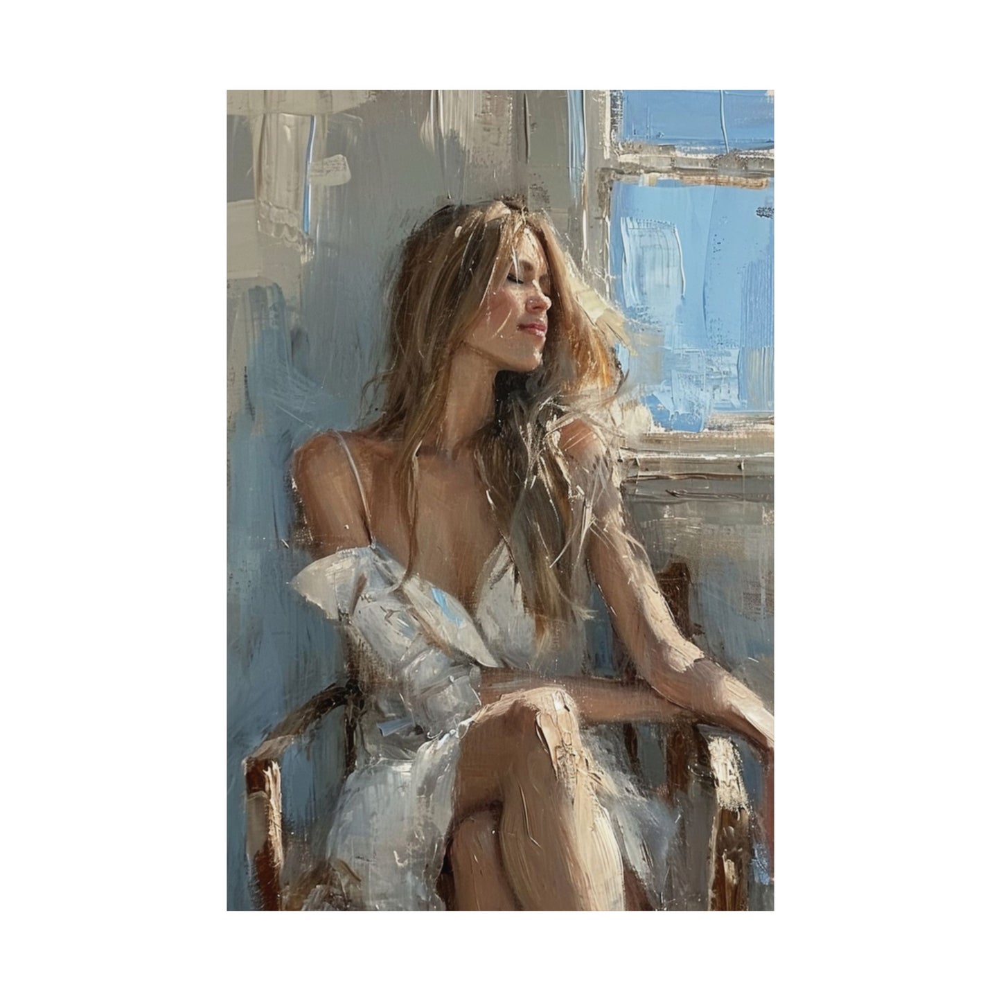 Sunlit Woman Printed Poster