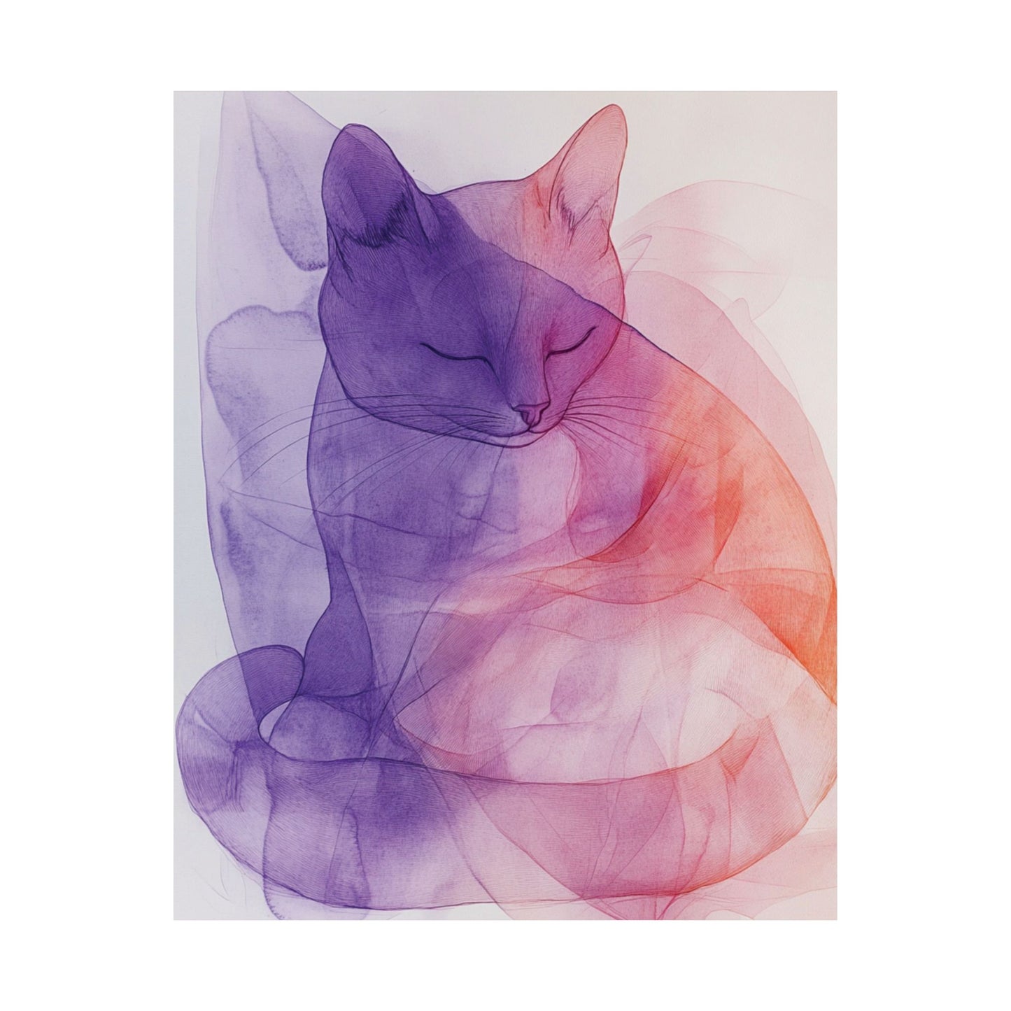 Purple Pink Feline Poster