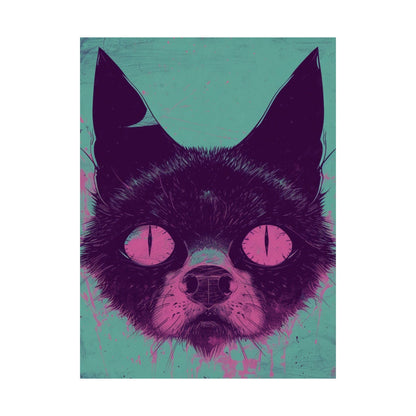 Neon Feline Poster