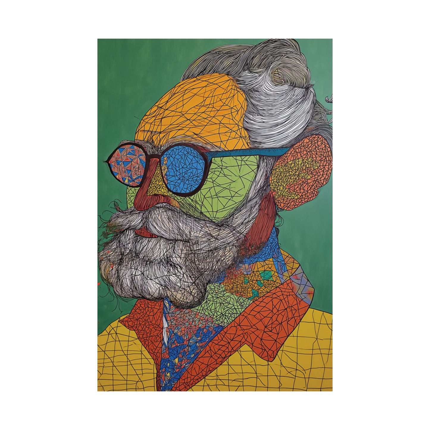 Geometric Thinker Printed Poster