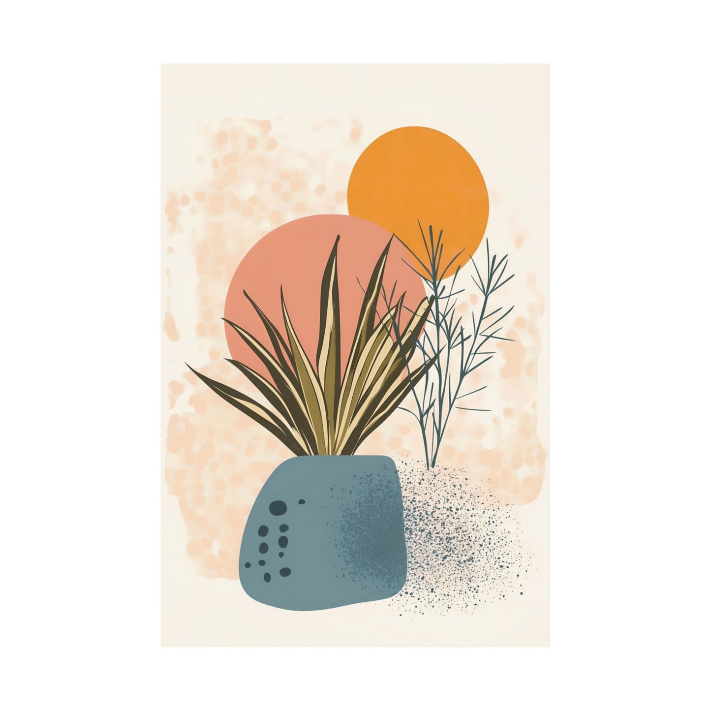 Boho Botanical Circles Printed Poster