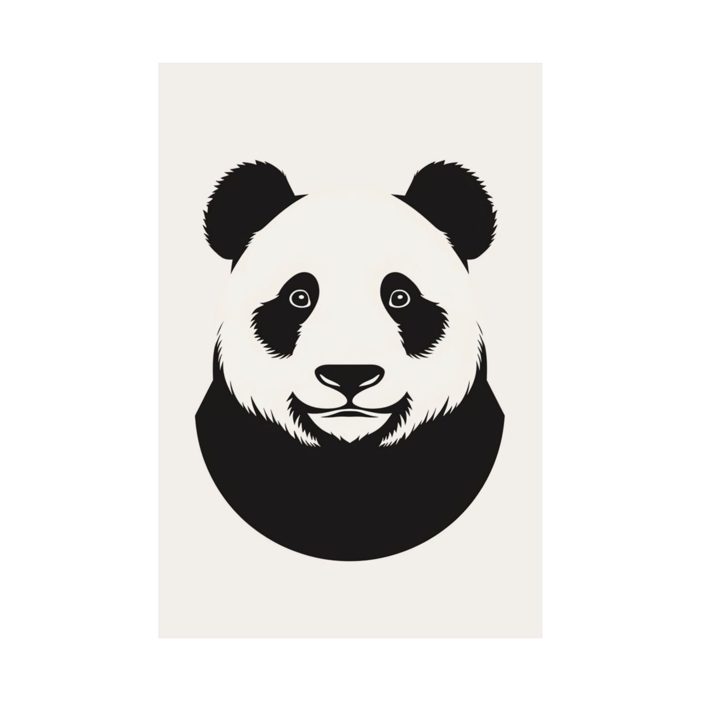 Minimalist Panda Printed Poster