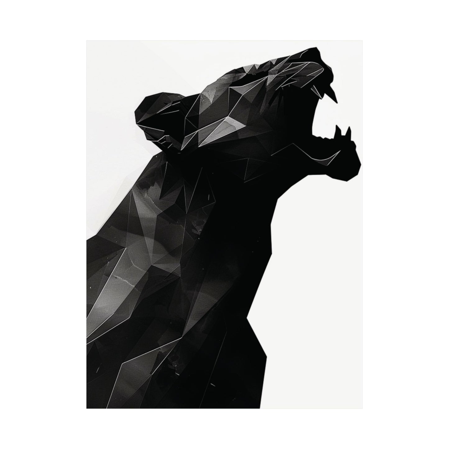 Shadow Panther Geometry Printed Poster