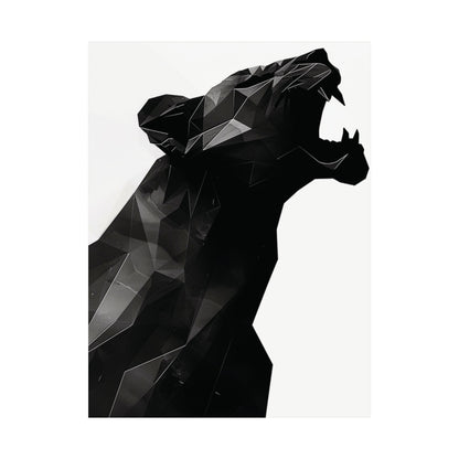 Shadow Panther Geometry Poster