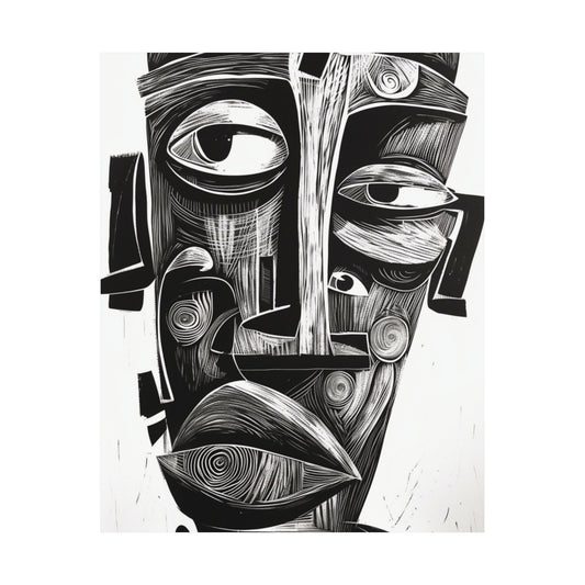 20: Abstract Cubist Printed Poster
