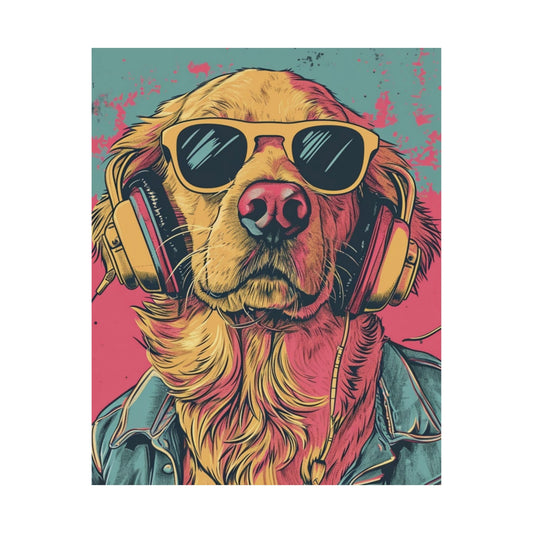 Cool Dog Vibes Printed Poster