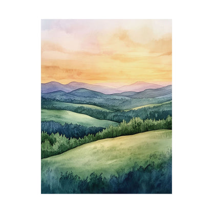 Golden Hour Valley Poster