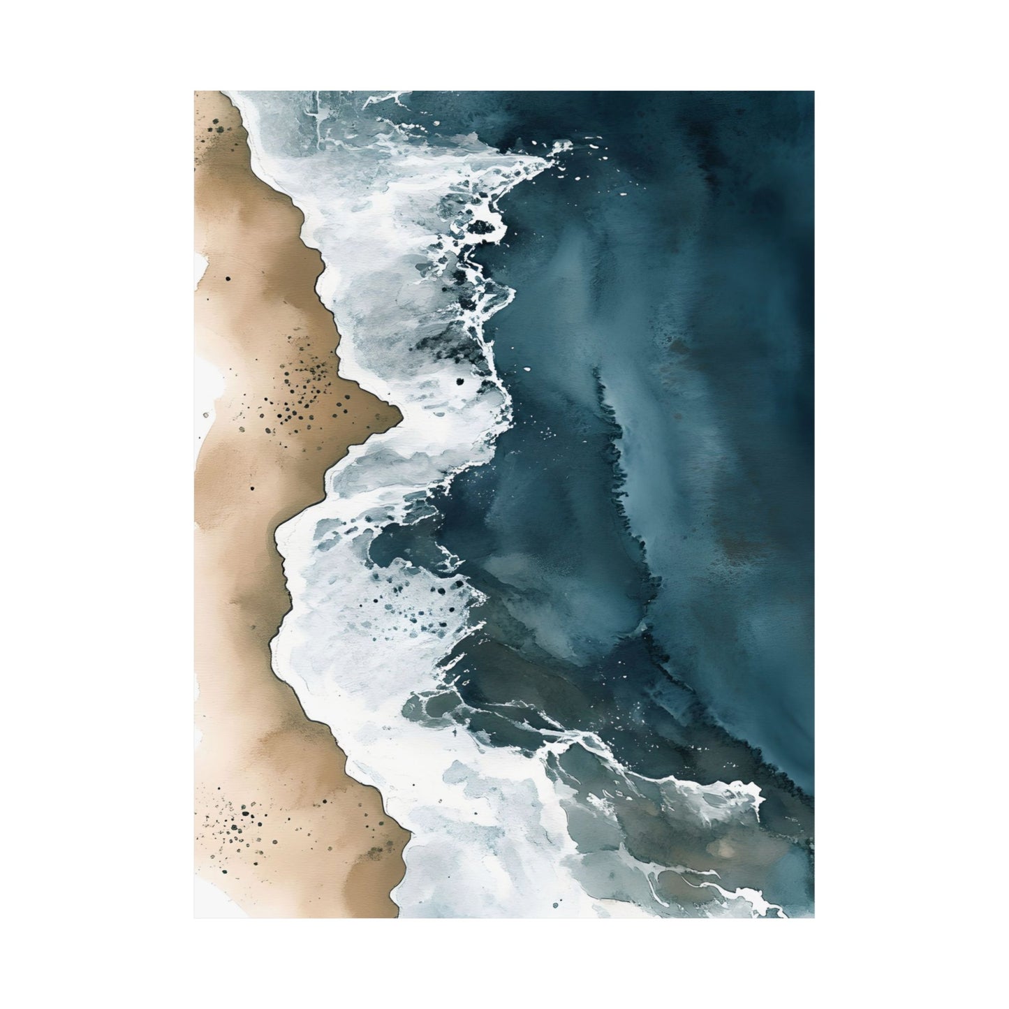 Ocean Wave Shoreline Printed Poster