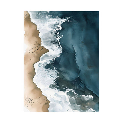 Ocean Wave Shoreline Poster