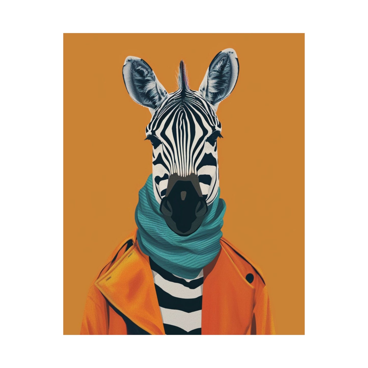 Urban Zebra Printed Poster