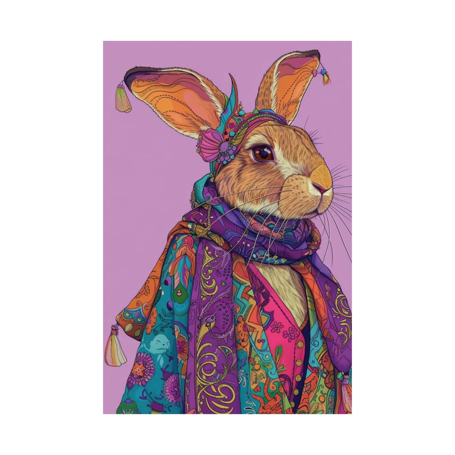 Boho Bunny Printed Poster