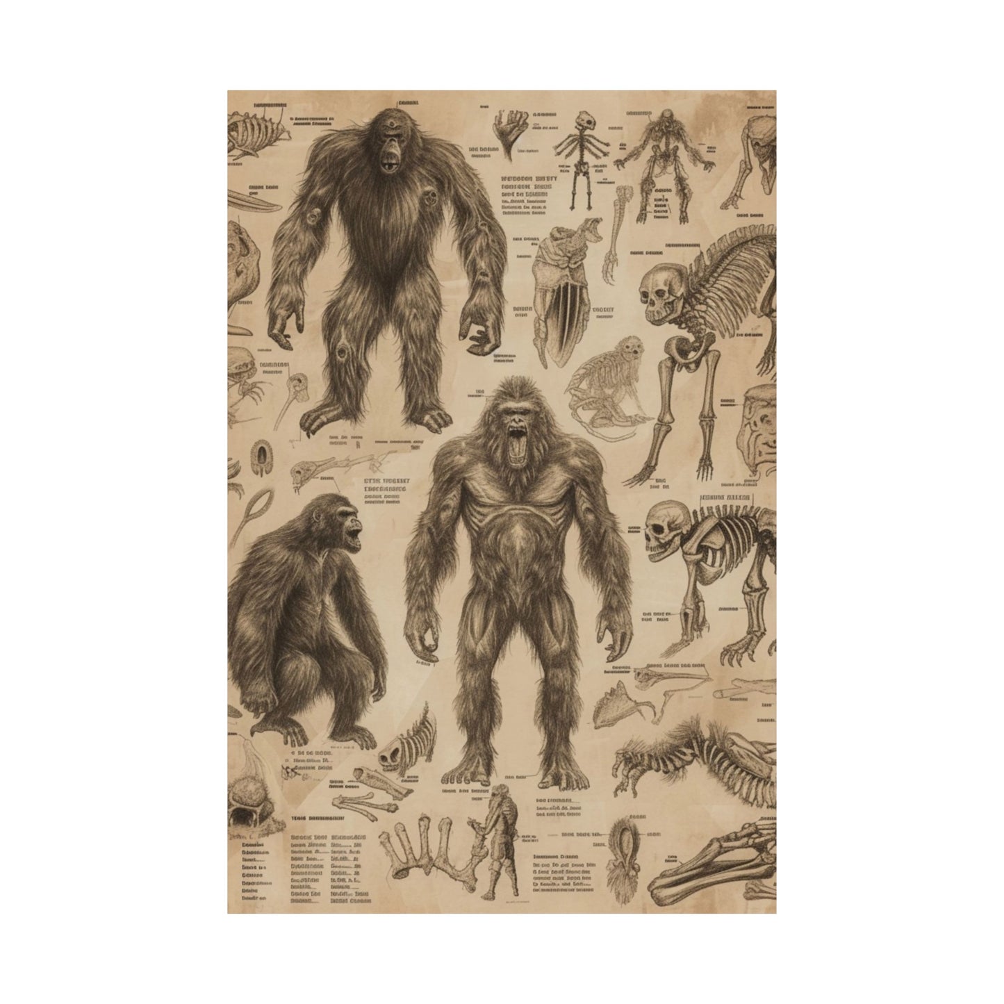 Evolution Study Printed Poster