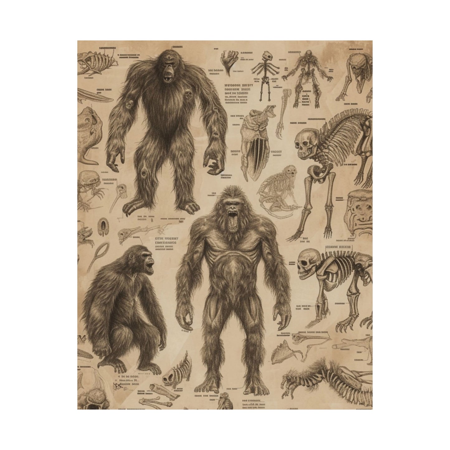 Evolution Study Printed Poster