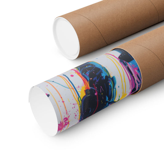 Neon Umbrellas Printed Poster