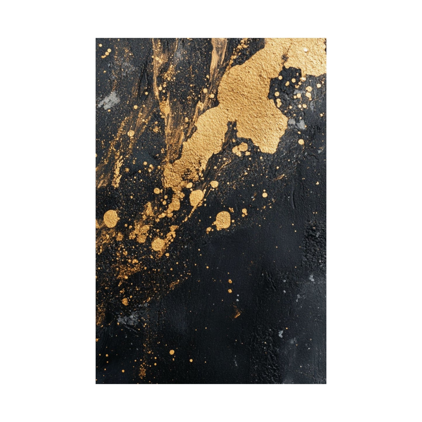 Black Gold Splash Wall Art Poster