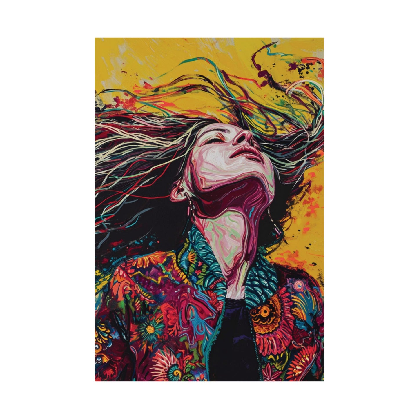 Vibrant Motion Printed Poster