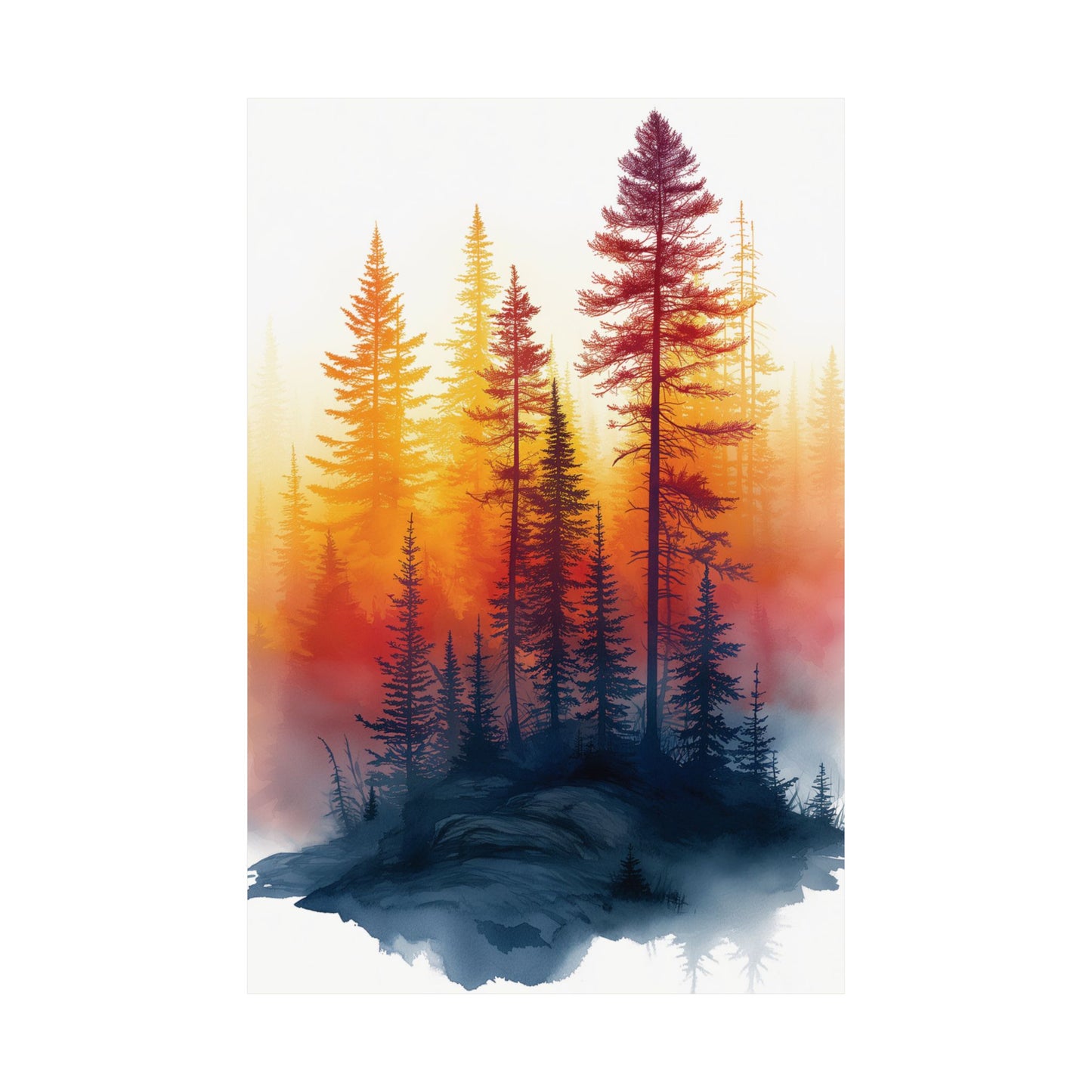 Sunset Pines Printed Poster