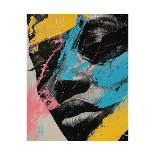 Color Splash Portrait Printed Poster