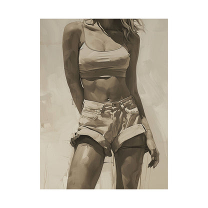 Minimalist Summer Figure Poster