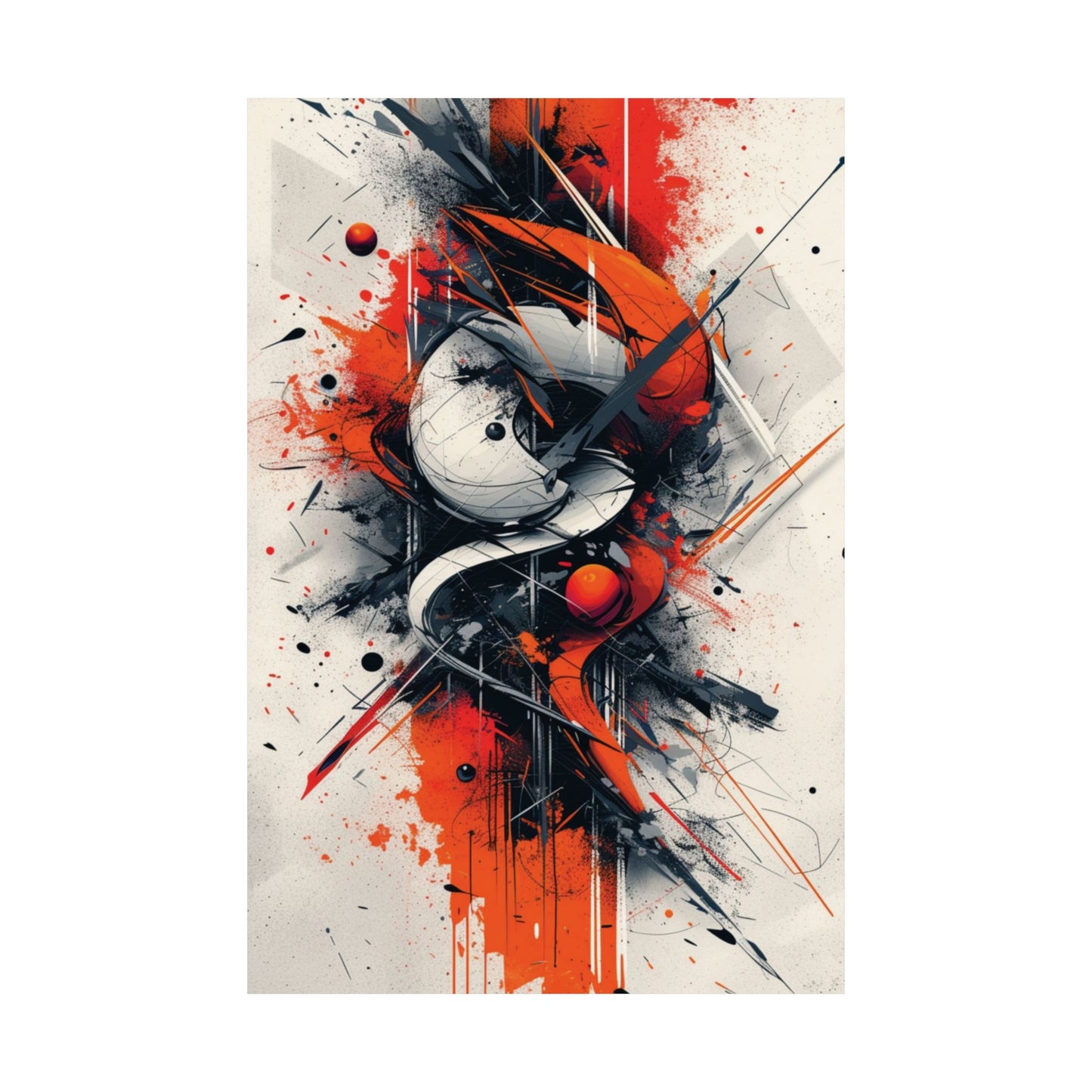Abstract Energy Burst Printed Poster