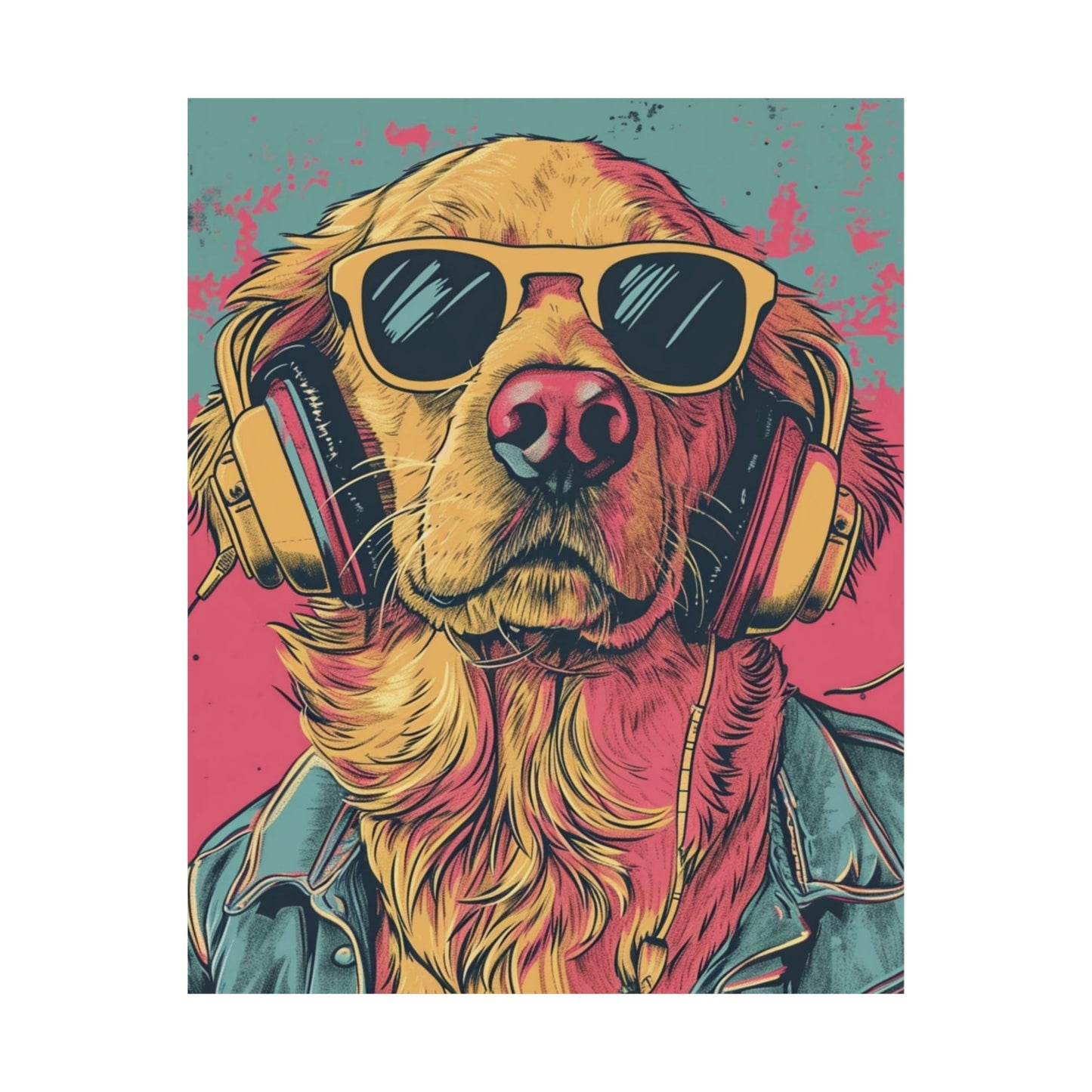 Cool Dog Vibes Printed Poster