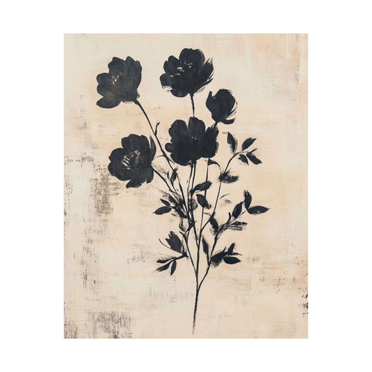 Rustic Beige Peony Poster