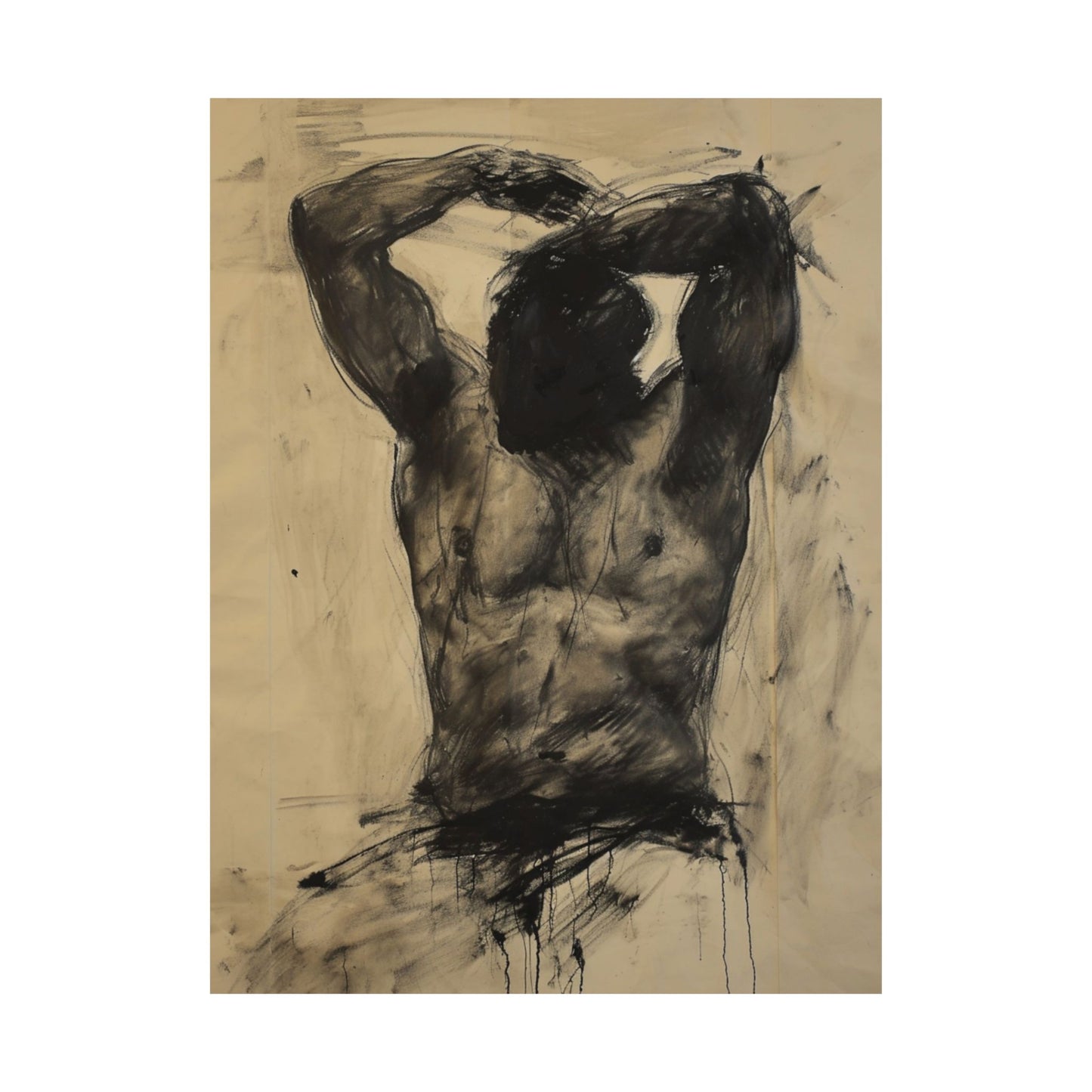Charcoal Form Printed Poster