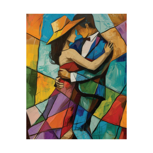 Tango Lovers Abstract Printed Poster