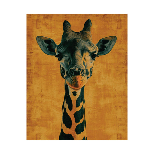 Golden Giraffe Printed Poster