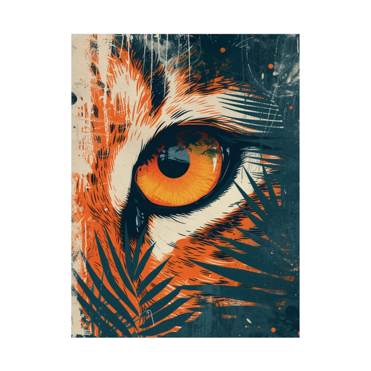 Tiger Eye Focus Printed Poster