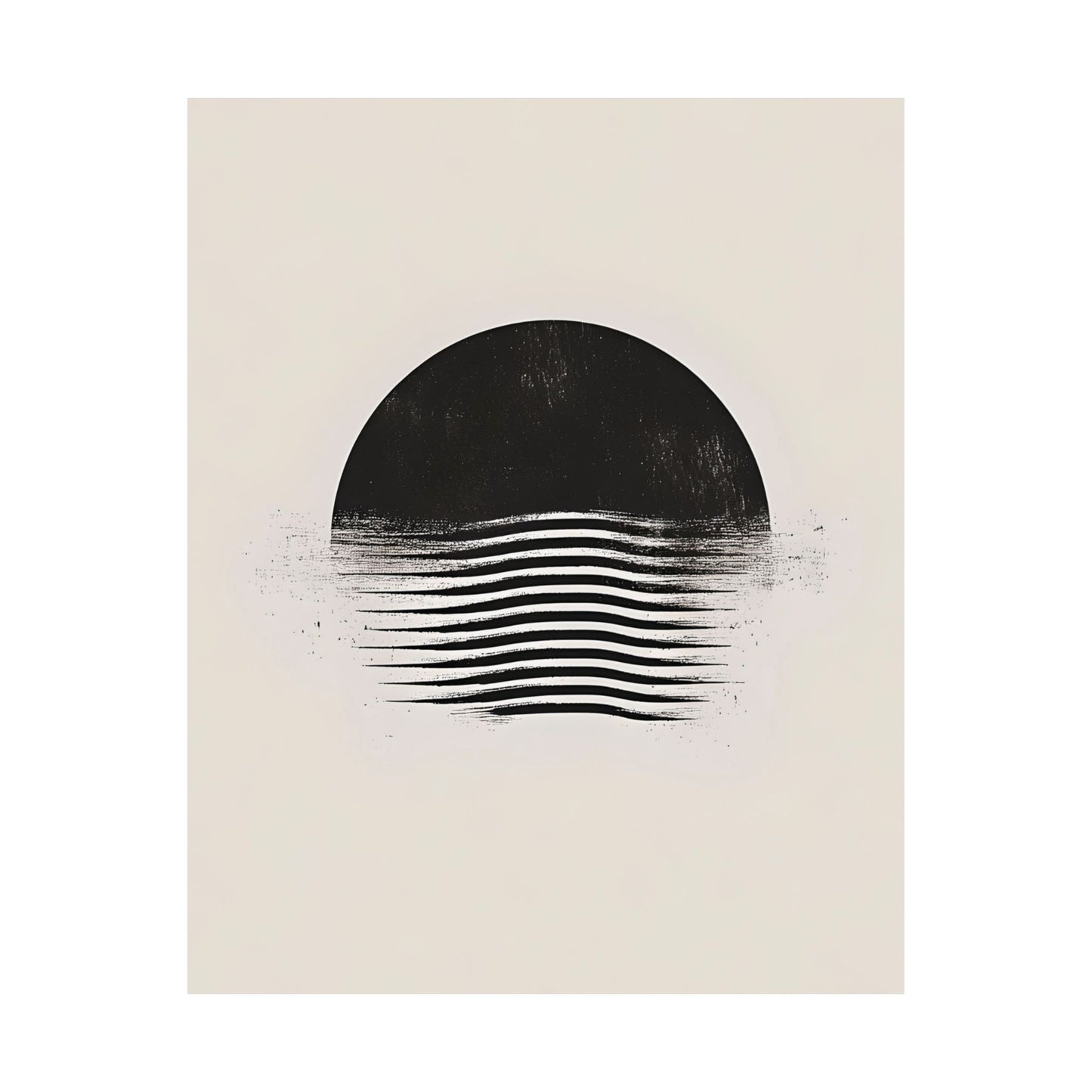 Boho Monochrome Eclipse Printed Poster