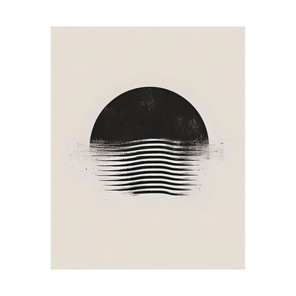 Boho Monochrome Eclipse Poster