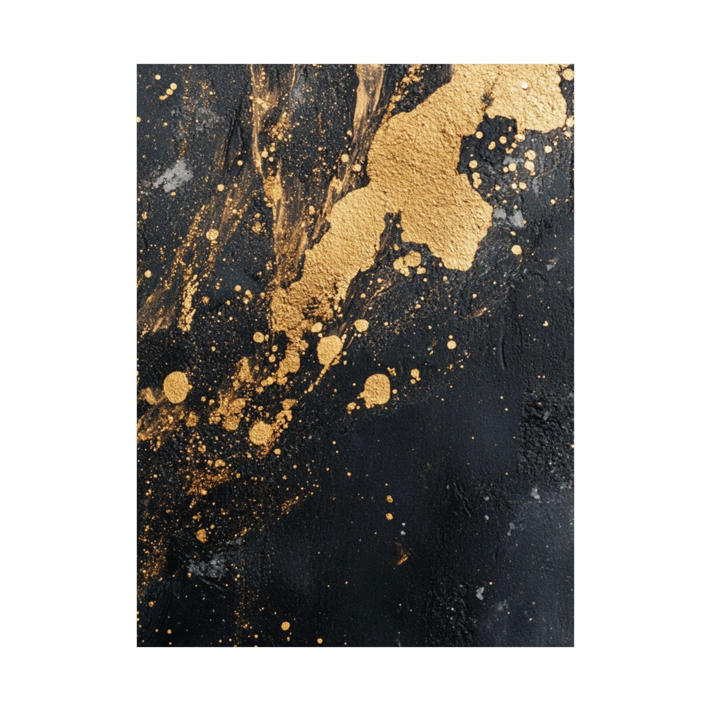 Black Gold Splash Wall Art Poster