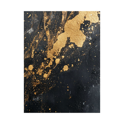 Black Gold Splash Poster