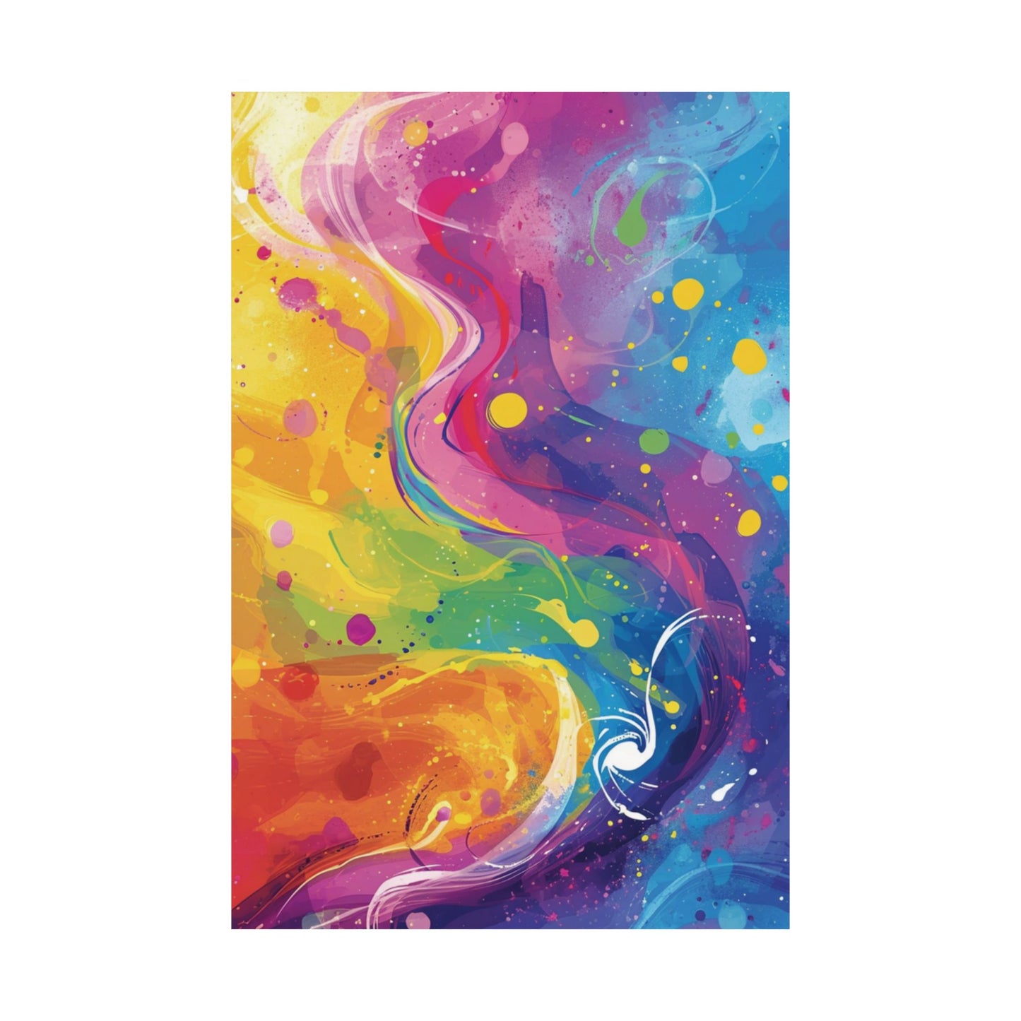 Colorful Abstract Swirl Printed Poster