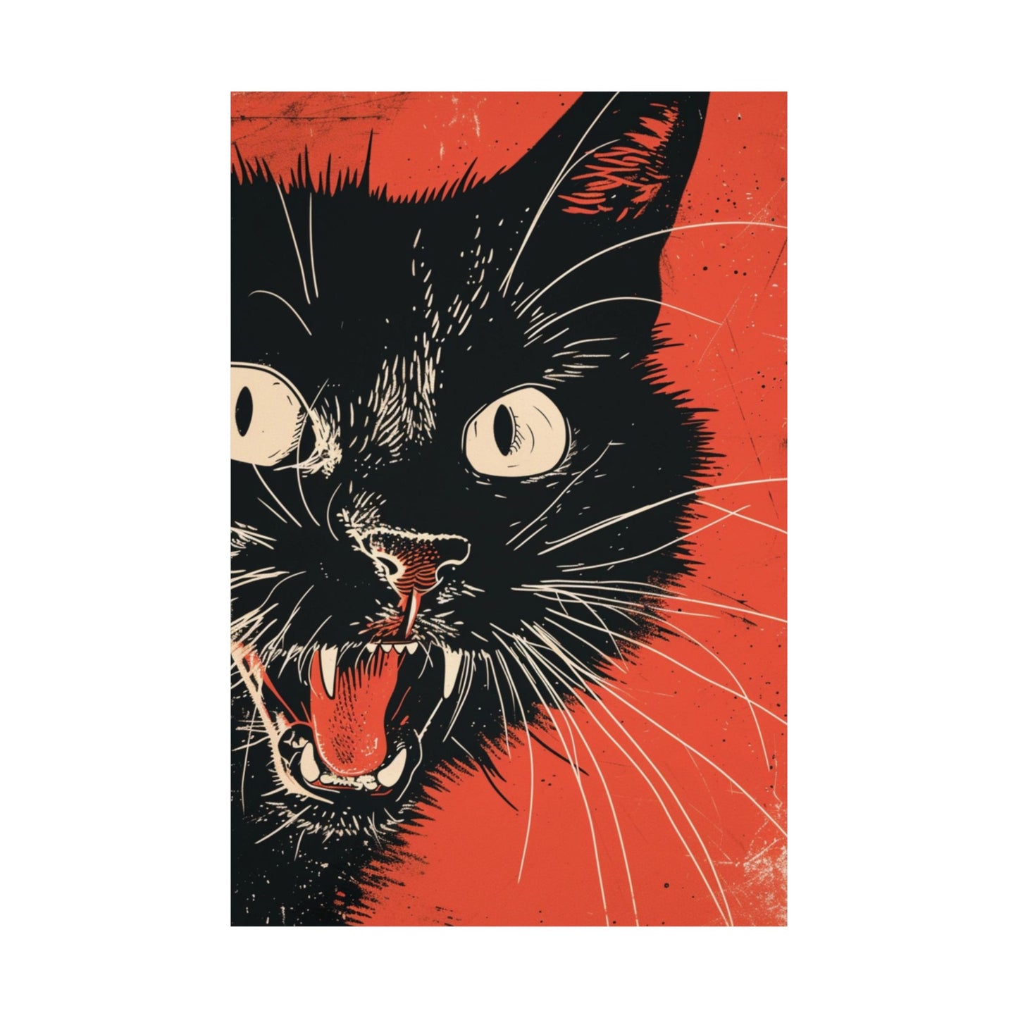 Wild Cat Roar Printed Poster
