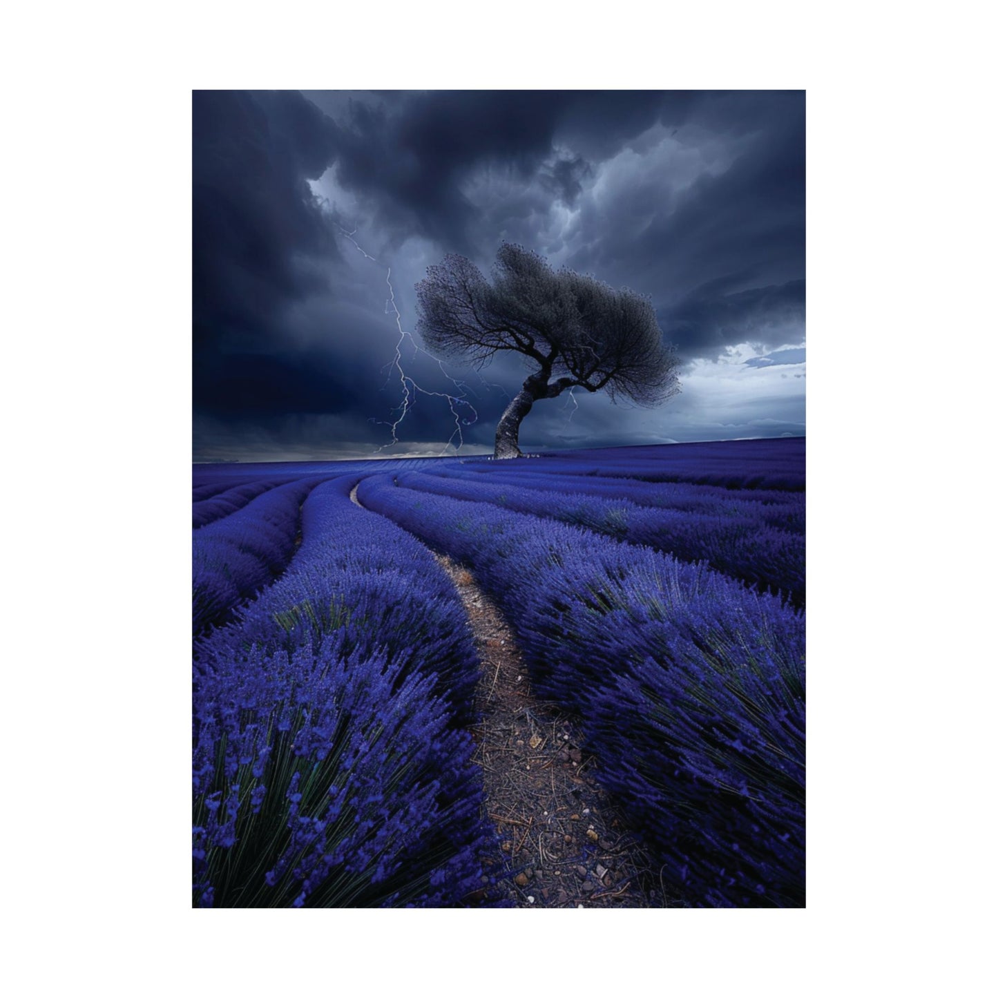 Lavender Storm Printed Poster