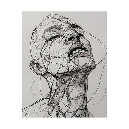 Monochrome Expression Art Poster