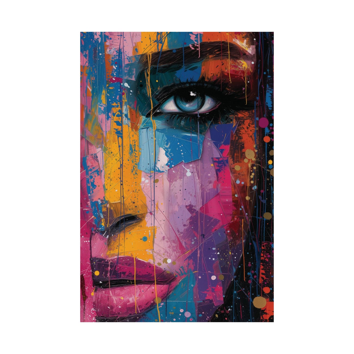 Fragmented Gaze Printed Poster