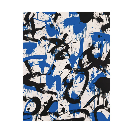 Chaos Paint Strokes Printed Poster