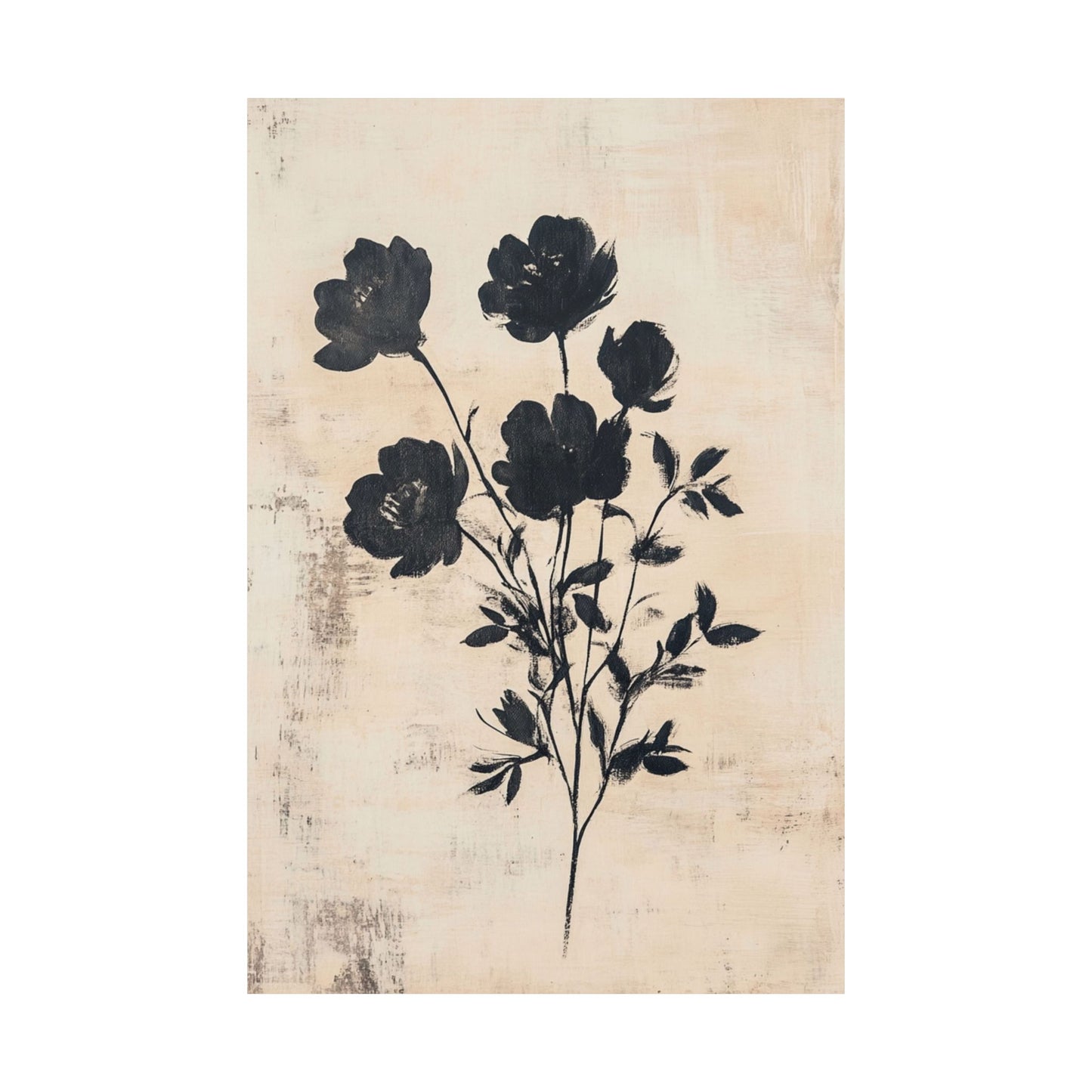 Rustic Beige Peony Poster
