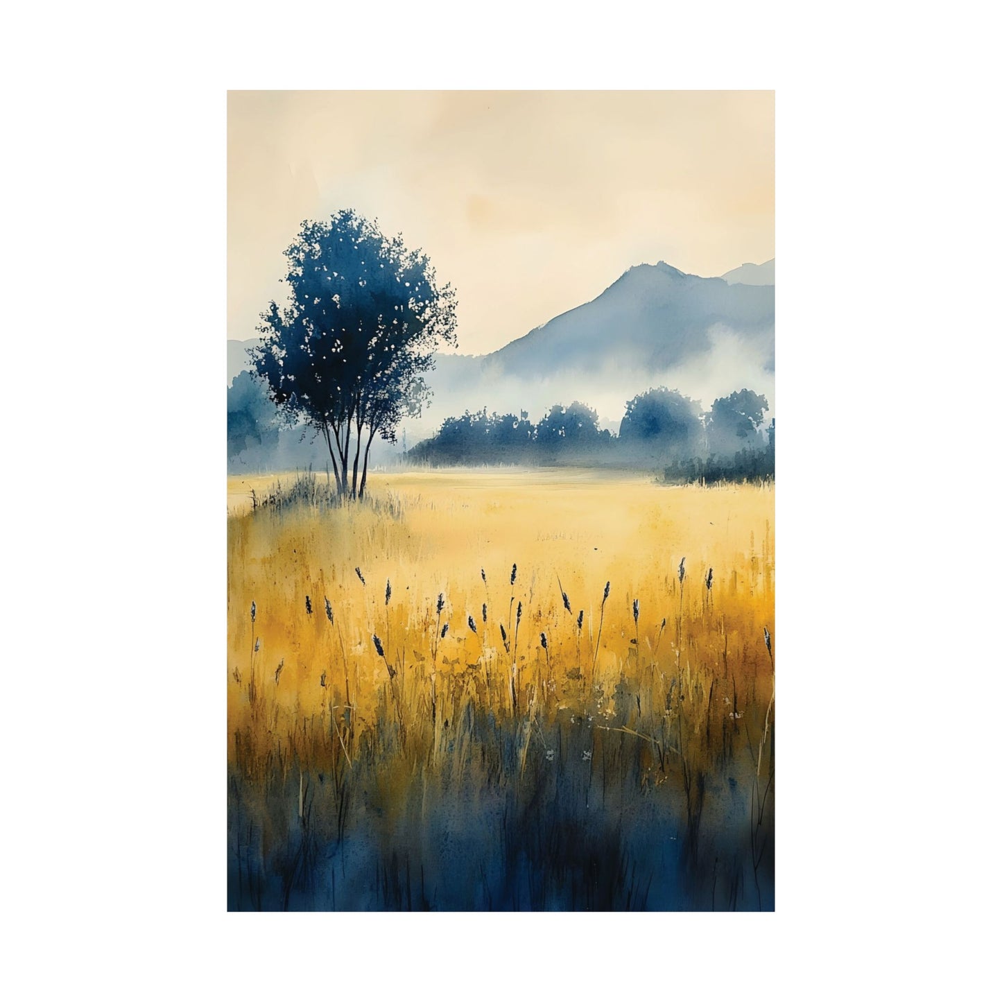 Tranquil Countryside View Printed Poster
