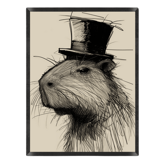 Capybara in Top Hat