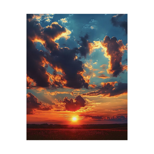 Dramatic Sunset Sky Printed Poster