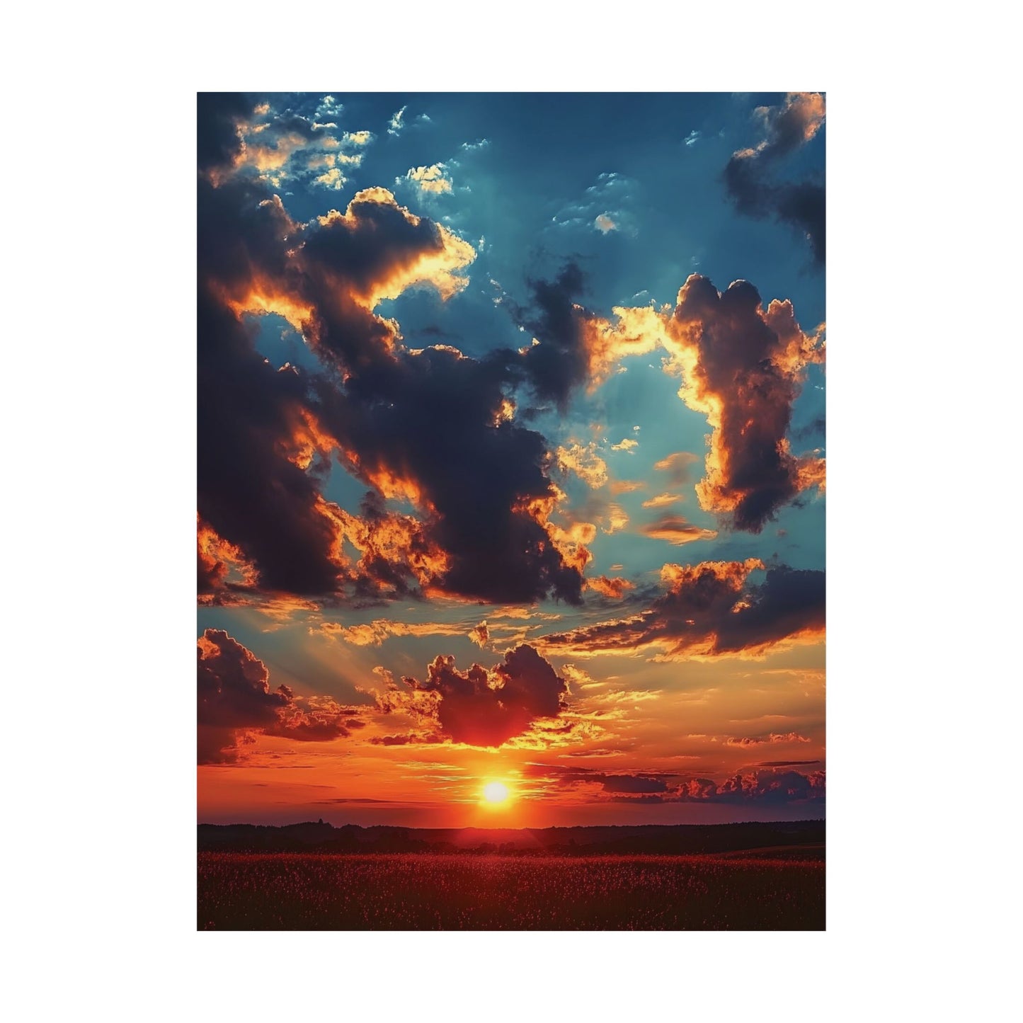 Dramatic Sunset Sky Printed Poster