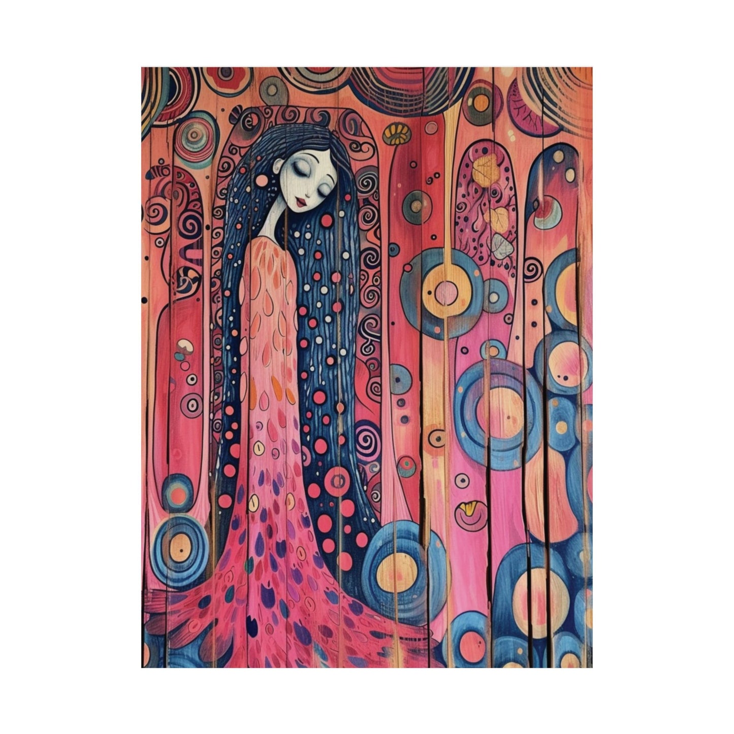 Dreaming Woman Art Printed Poster