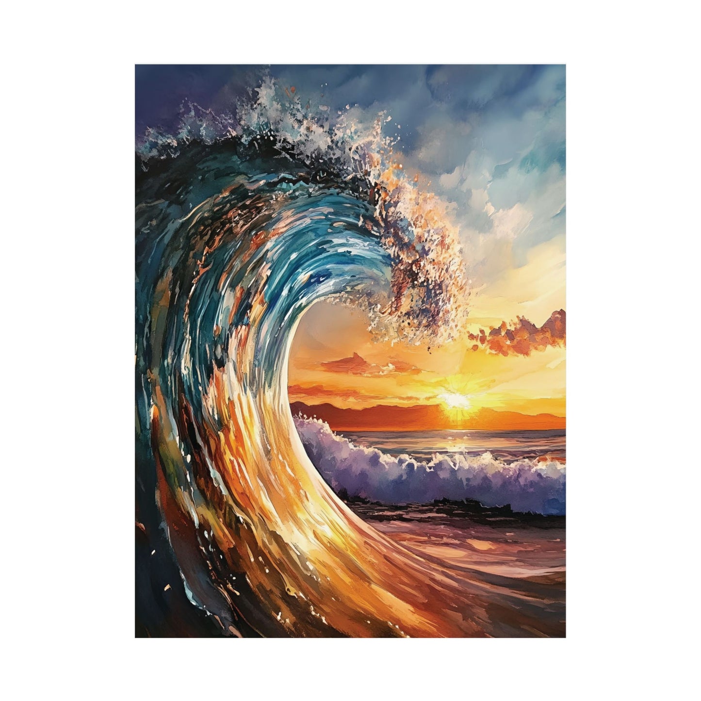 Majestic Sea Surge Printed Poster